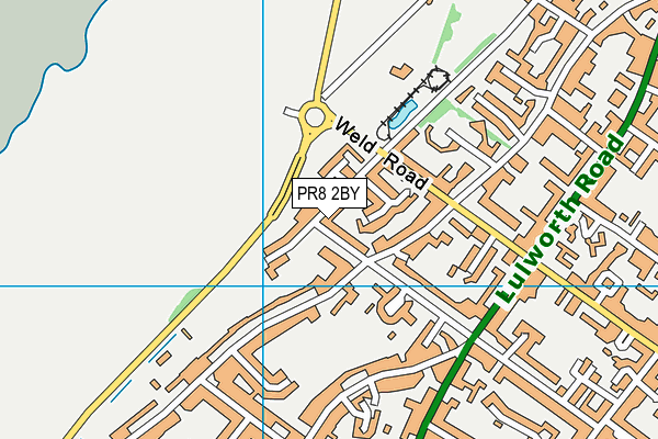 PR8 2BY map - OS VectorMap District (Ordnance Survey)