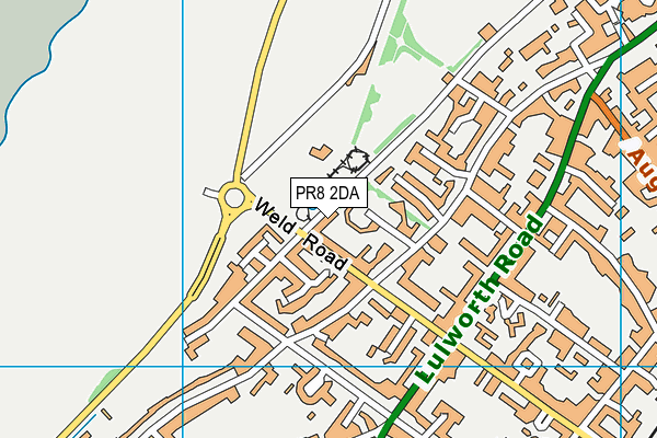 PR8 2DA map - OS VectorMap District (Ordnance Survey)