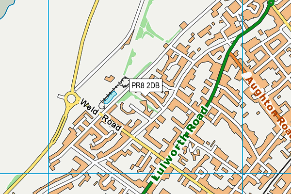 PR8 2DB map - OS VectorMap District (Ordnance Survey)