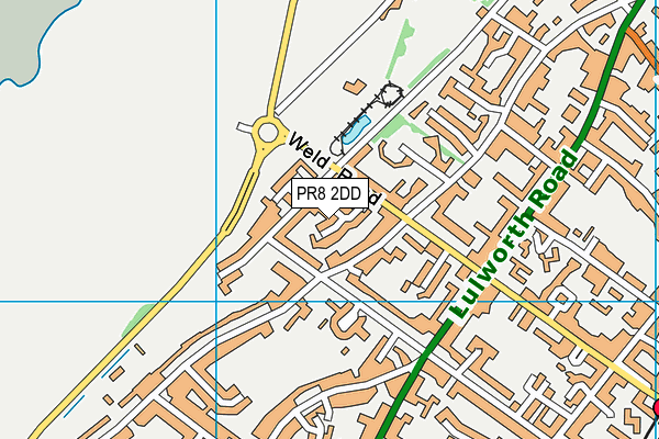 PR8 2DD map - OS VectorMap District (Ordnance Survey)