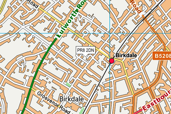 PR8 2DN map - OS VectorMap District (Ordnance Survey)