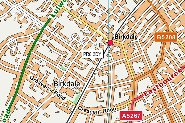 PR8 2DY map - OS VectorMap District (Ordnance Survey)