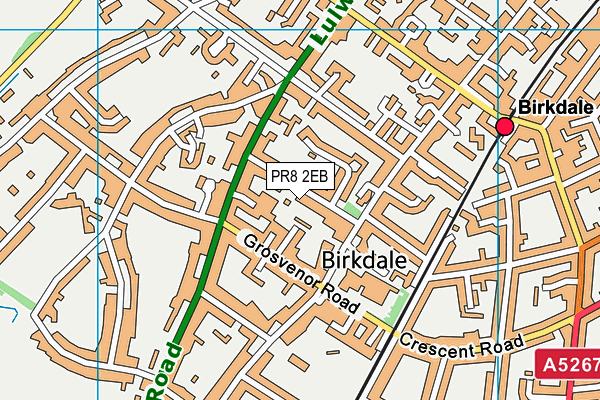 PR8 2EB map - OS VectorMap District (Ordnance Survey)
