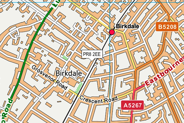 PR8 2EE map - OS VectorMap District (Ordnance Survey)