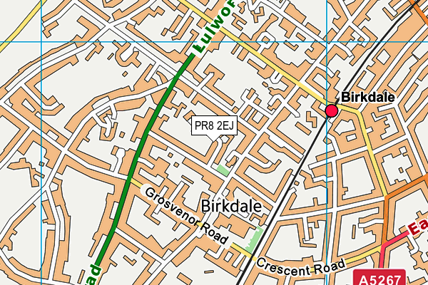 PR8 2EJ map - OS VectorMap District (Ordnance Survey)