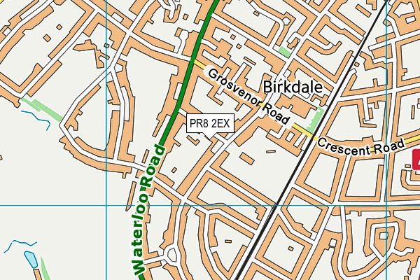 PR8 2EX map - OS VectorMap District (Ordnance Survey)