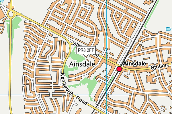 PR8 2FF map - OS VectorMap District (Ordnance Survey)