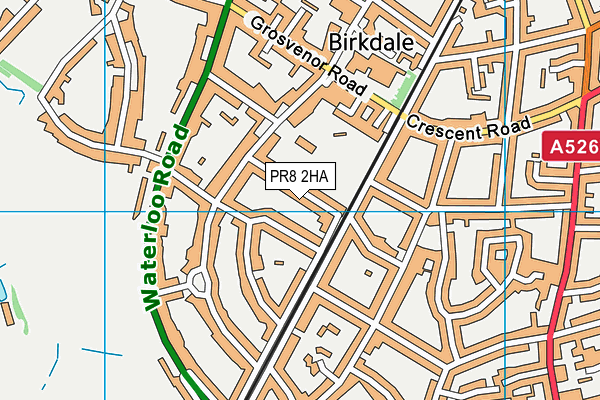 PR8 2HA map - OS VectorMap District (Ordnance Survey)