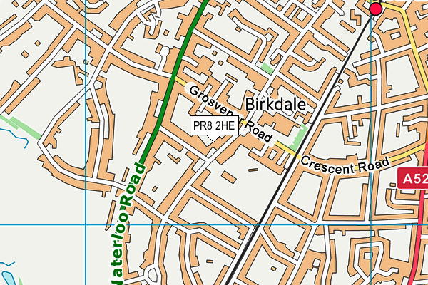 PR8 2HE map - OS VectorMap District (Ordnance Survey)