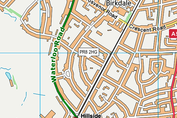 PR8 2HG map - OS VectorMap District (Ordnance Survey)