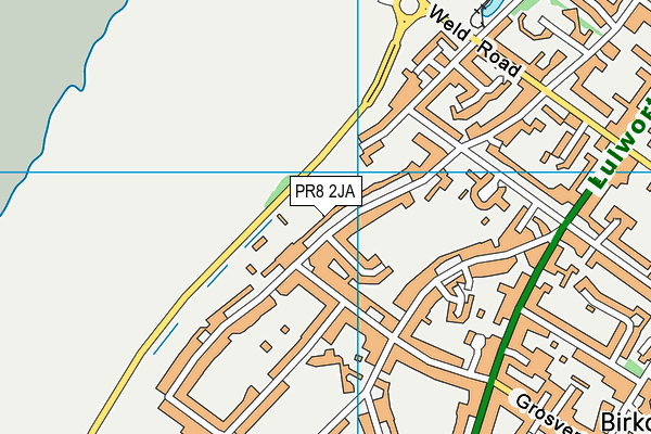 PR8 2JA map - OS VectorMap District (Ordnance Survey)