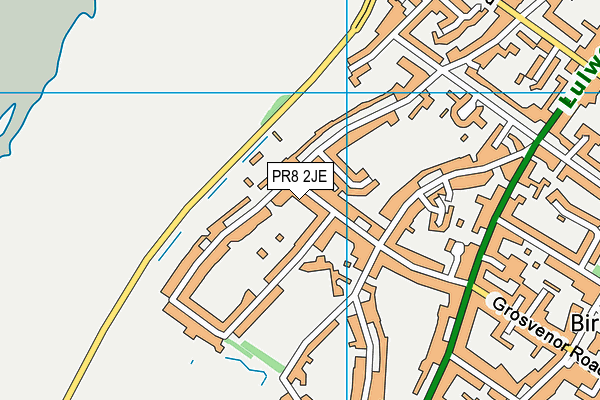 PR8 2JE map - OS VectorMap District (Ordnance Survey)
