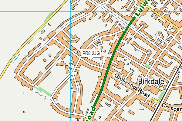 PR8 2JG map - OS VectorMap District (Ordnance Survey)