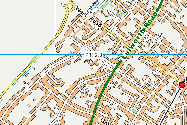 PR8 2JJ map - OS VectorMap District (Ordnance Survey)