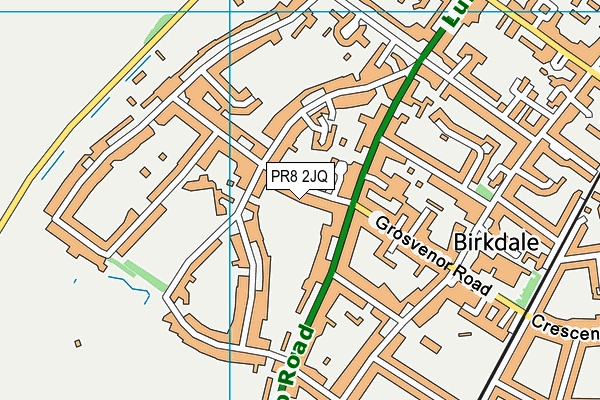 PR8 2JQ map - OS VectorMap District (Ordnance Survey)
