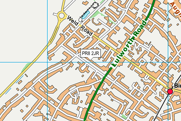 PR8 2JR map - OS VectorMap District (Ordnance Survey)