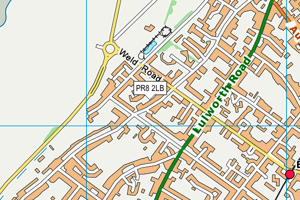 PR8 2LB map - OS VectorMap District (Ordnance Survey)