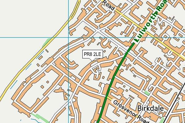 PR8 2LE map - OS VectorMap District (Ordnance Survey)