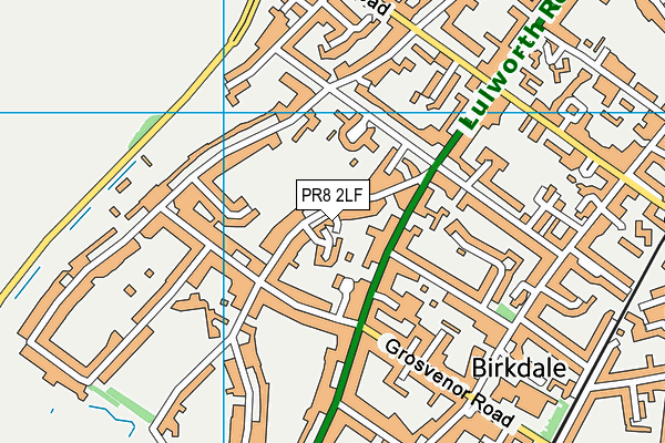 PR8 2LF map - OS VectorMap District (Ordnance Survey)