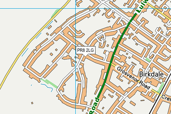 PR8 2LG map - OS VectorMap District (Ordnance Survey)