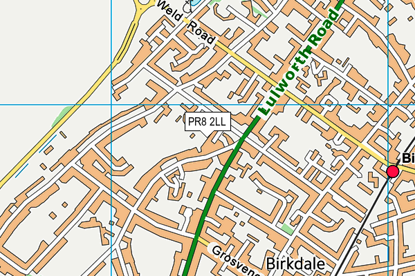 PR8 2LL map - OS VectorMap District (Ordnance Survey)