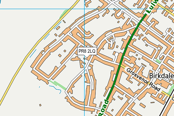 PR8 2LQ map - OS VectorMap District (Ordnance Survey)