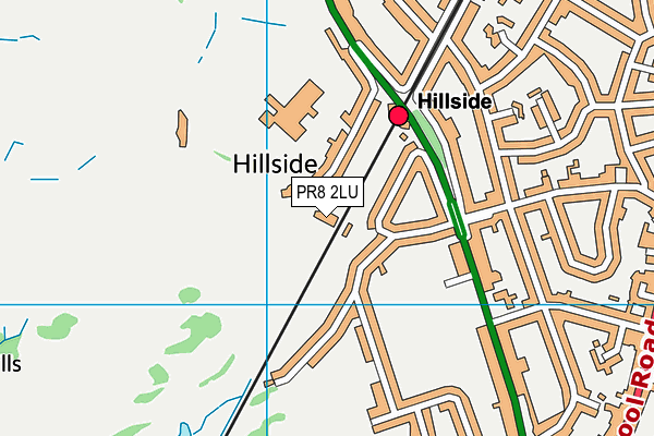 Hillside Golf Club Ltd map (PR8 2LU) - OS VectorMap District (Ordnance Survey)