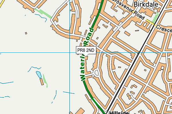 PR8 2ND map - OS VectorMap District (Ordnance Survey)