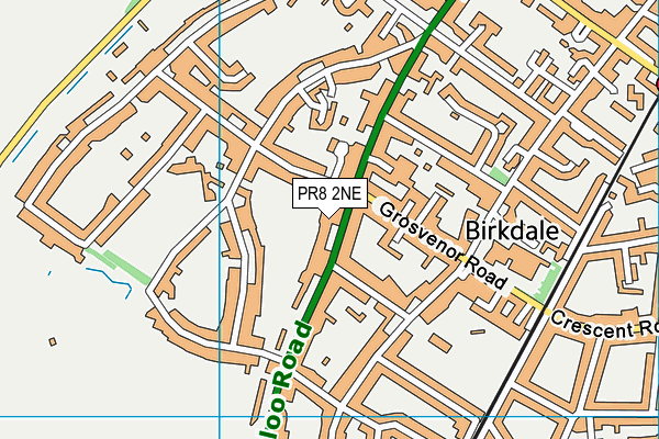 PR8 2NE map - OS VectorMap District (Ordnance Survey)