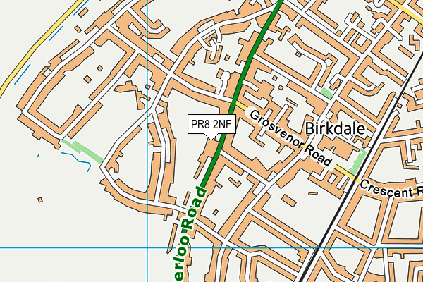 PR8 2NF map - OS VectorMap District (Ordnance Survey)