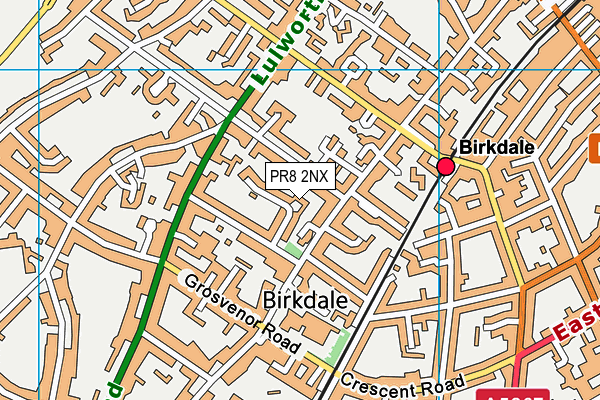 PR8 2NX map - OS VectorMap District (Ordnance Survey)