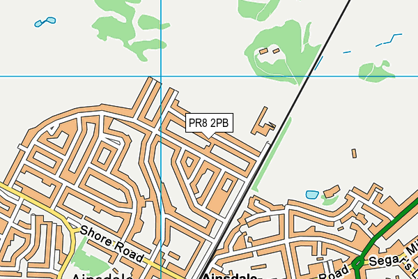 PR8 2PB map - OS VectorMap District (Ordnance Survey)