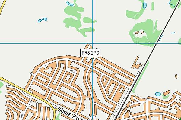 PR8 2PD map - OS VectorMap District (Ordnance Survey)