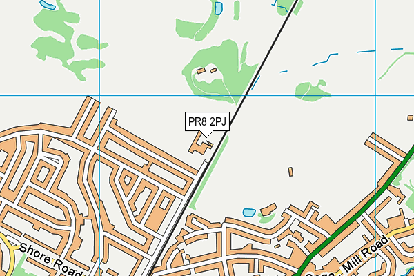 PR8 2PJ map - OS VectorMap District (Ordnance Survey)