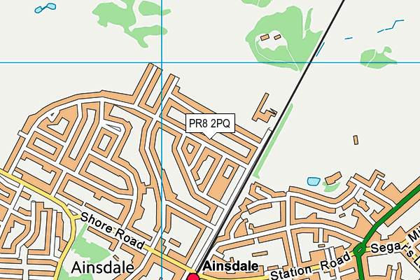 PR8 2PQ map - OS VectorMap District (Ordnance Survey)