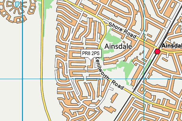 PR8 2PS map - OS VectorMap District (Ordnance Survey)