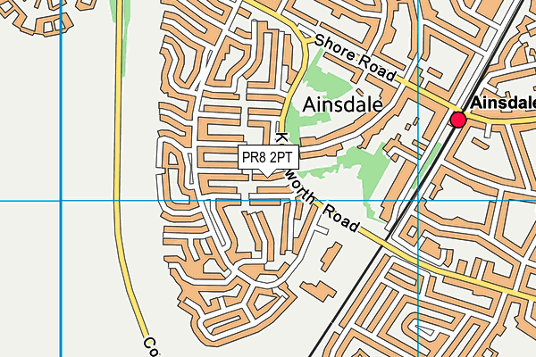 PR8 2PT map - OS VectorMap District (Ordnance Survey)