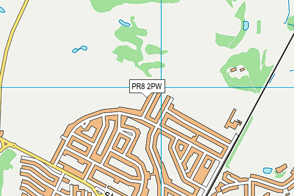 PR8 2PW map - OS VectorMap District (Ordnance Survey)