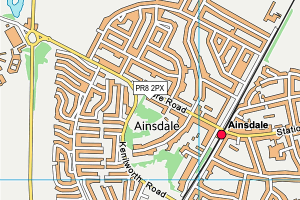 PR8 2PX map - OS VectorMap District (Ordnance Survey)
