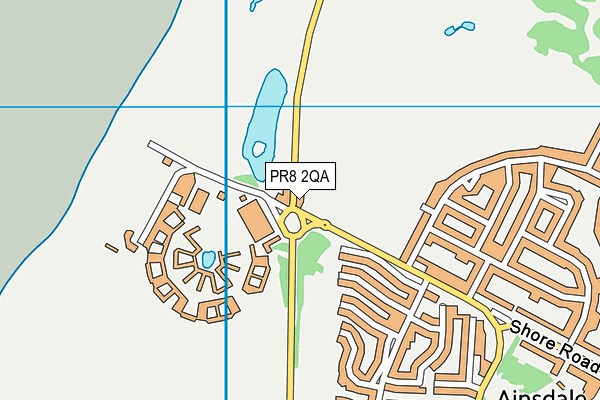 PR8 2QA map - OS VectorMap District (Ordnance Survey)