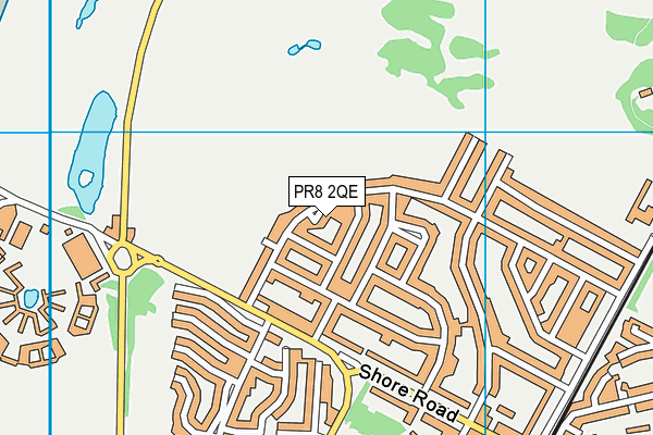 PR8 2QE map - OS VectorMap District (Ordnance Survey)