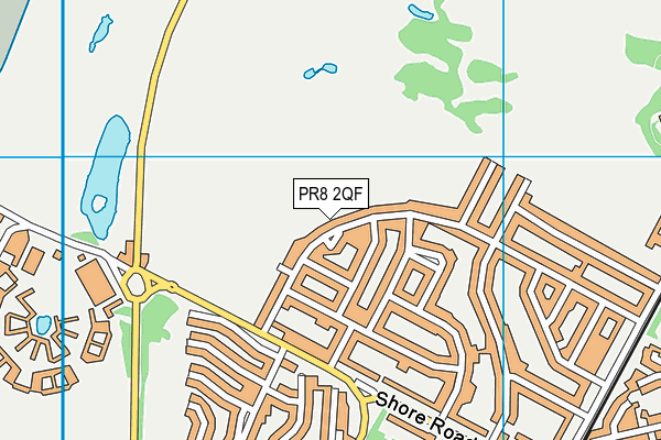 PR8 2QF map - OS VectorMap District (Ordnance Survey)