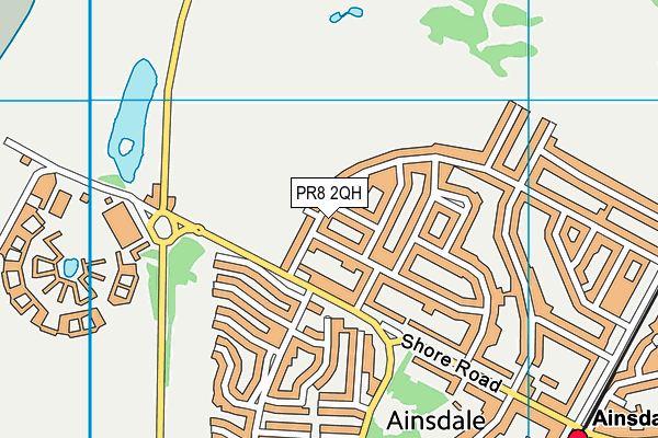 PR8 2QH map - OS VectorMap District (Ordnance Survey)