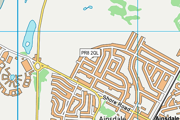 PR8 2QL map - OS VectorMap District (Ordnance Survey)