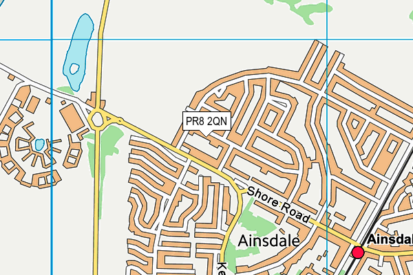 PR8 2QN map - OS VectorMap District (Ordnance Survey)