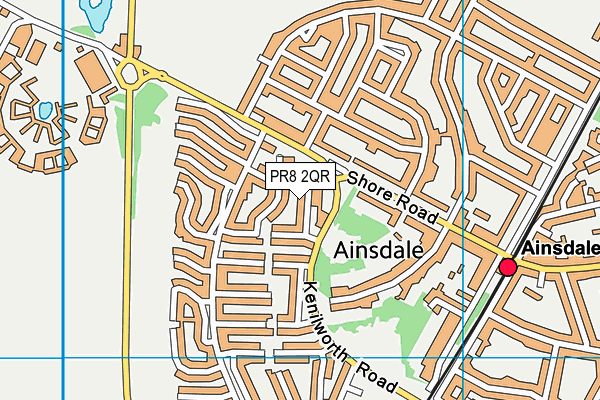 PR8 2QR map - OS VectorMap District (Ordnance Survey)