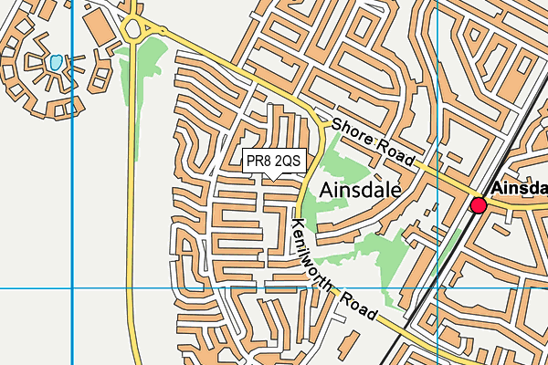 PR8 2QS map - OS VectorMap District (Ordnance Survey)