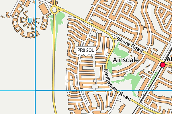 PR8 2QU map - OS VectorMap District (Ordnance Survey)