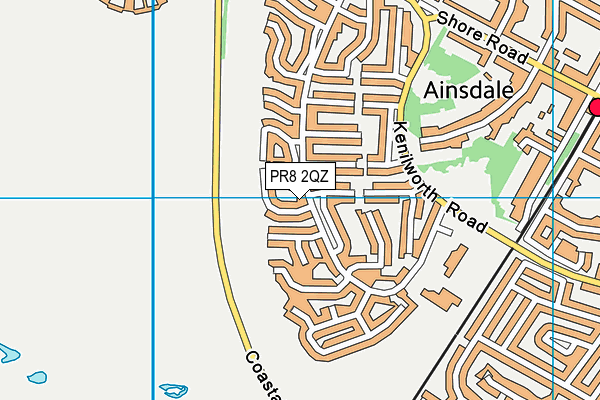 PR8 2QZ map - OS VectorMap District (Ordnance Survey)