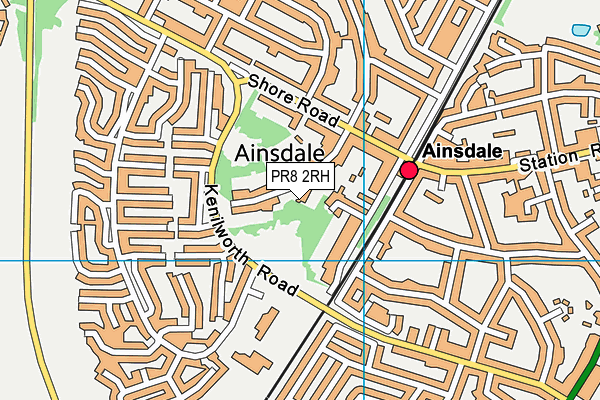 PR8 2RH map - OS VectorMap District (Ordnance Survey)